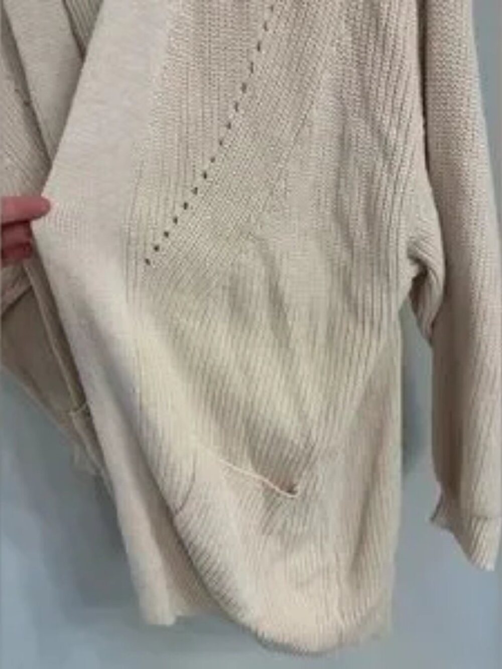 Women's Beige Open-Front Cardigan - Picture 4 of 4